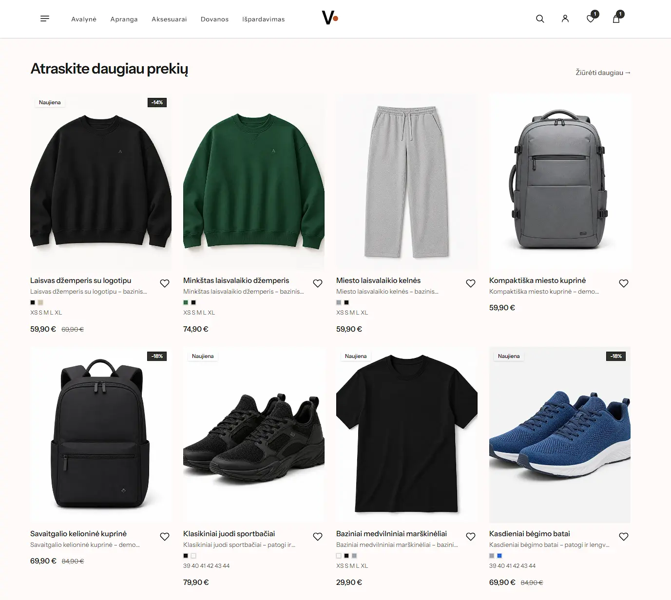 Vendis Demo Fashion